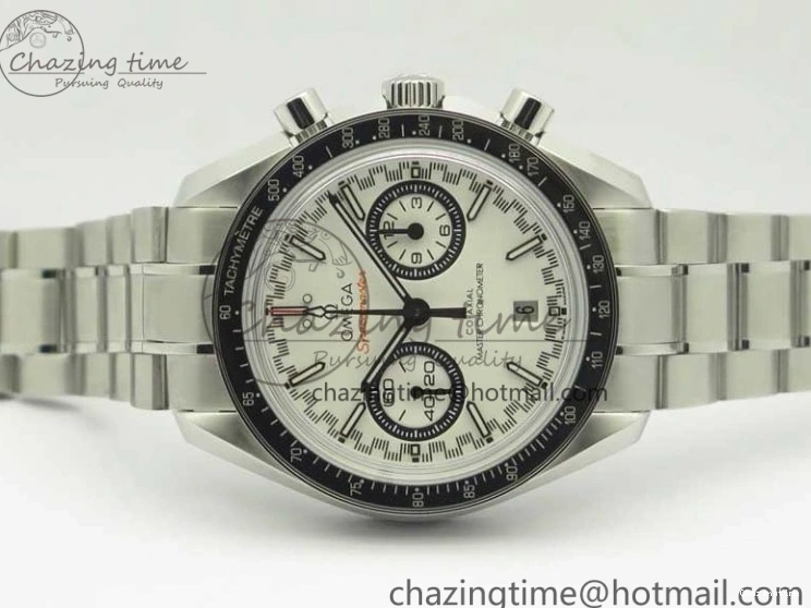 0217 UrbanChic Speedmaster Moonwatch OMF 1:1 Best Edition White Dial Black Hand on SS Bracelet A 8045